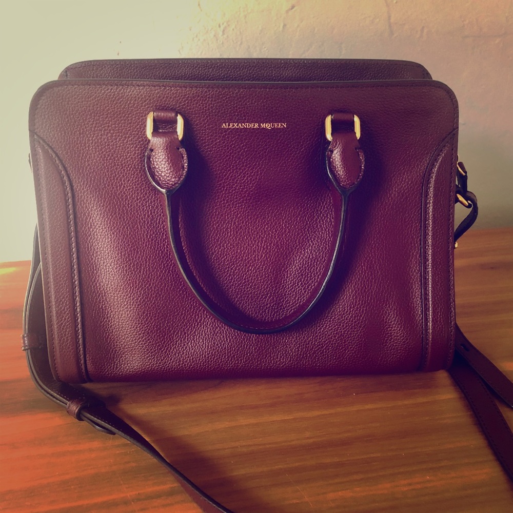 Alexander McQueen NEW Leather Burgundy Purse